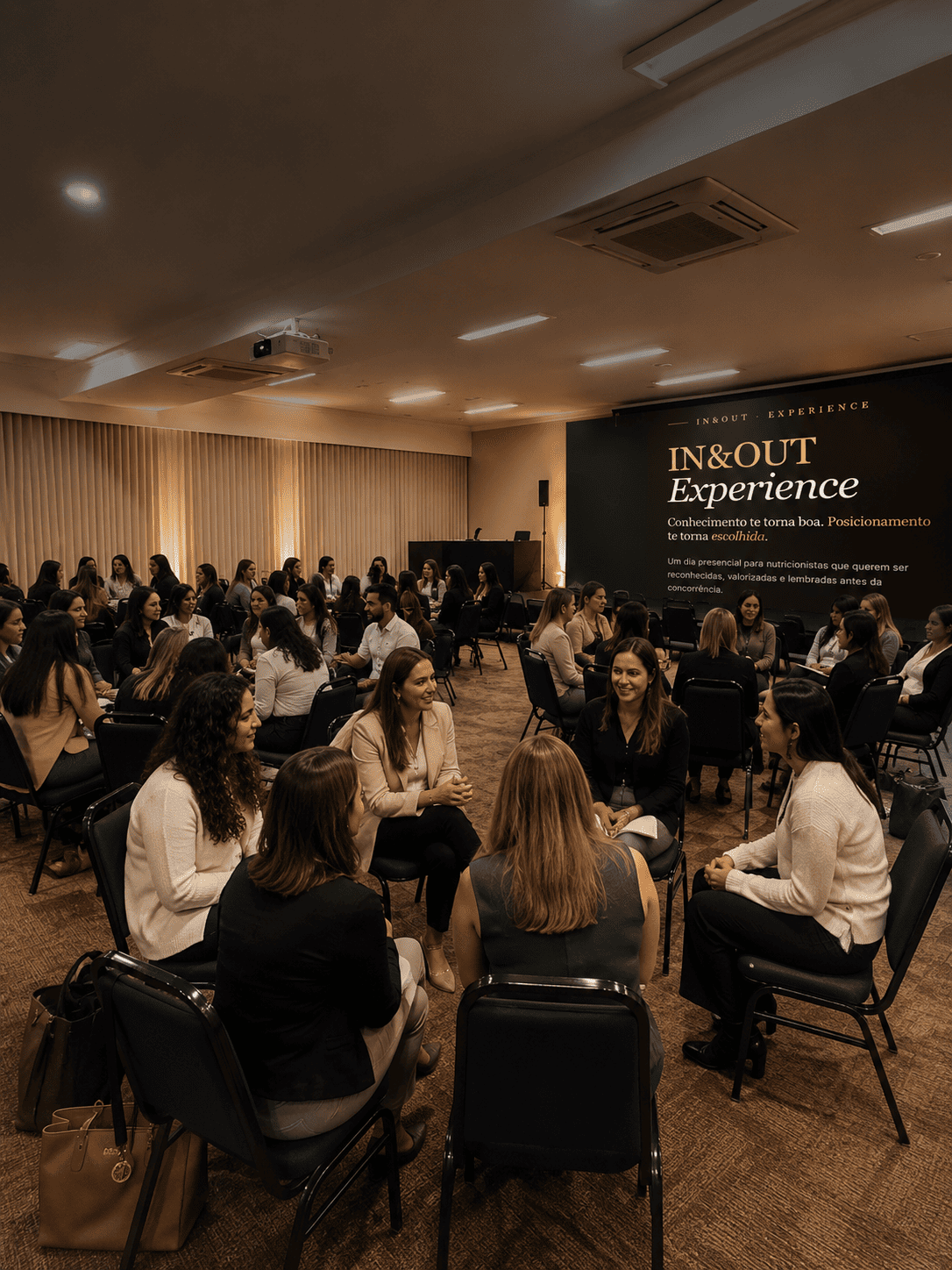 Networking entre nutricionistas em roda de conversa
